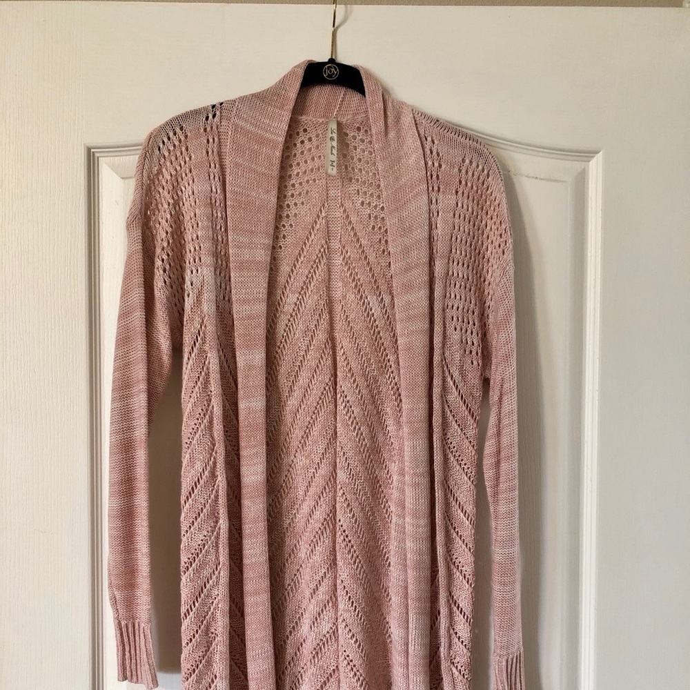 Blush colored cardigan